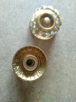 Knobs 2 Pomos Dorados Tipo Gibson