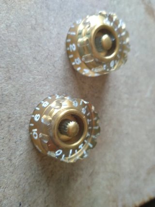 Knobs 2 Pomos Dorados Tipo Gibson