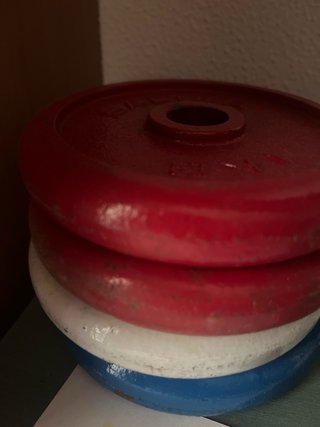 Mancuernas ajustables con discos de colores
