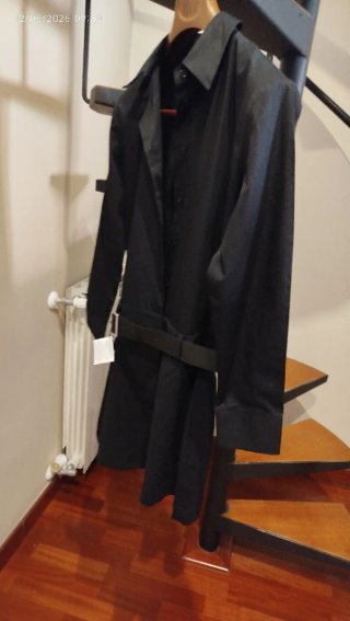 Mini abito nero con cintura