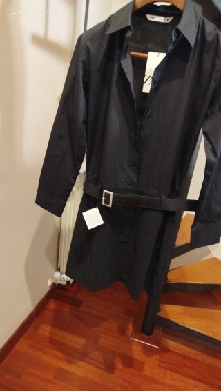 Mini abito nero con cintura