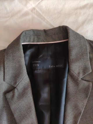 Americana traje entallada gris