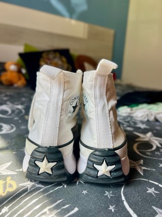 Converse plataforma blancas chica talla 38