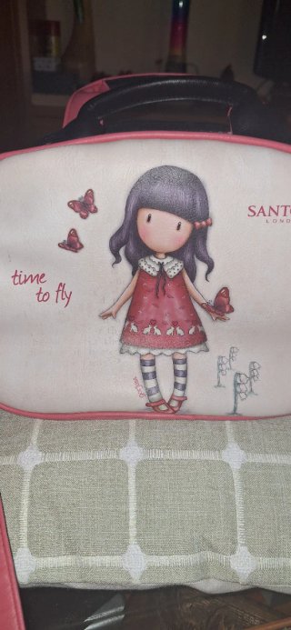 Bolso Neceser Santoro London Rosa y Blanco