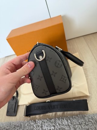 Borsa Louis Vuitton Speedy Monogram Nero Grigio