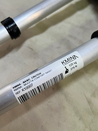 KMINA Muletas Adulto Acolchadas (x2 uds), Altura R