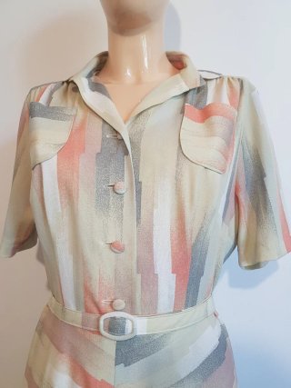 Abito chemisier vintage anni 70