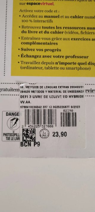 Défi 3 B1 Livre de l'élève. Edition hybride