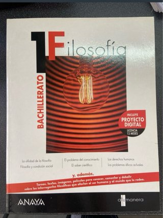 Filosofía 1 bachillerato anaya