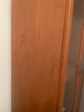 Estantería vitrina madera y cristal