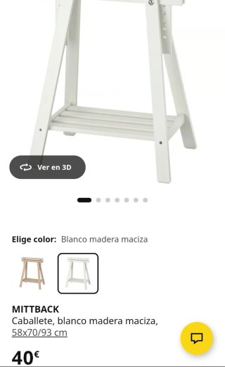 Caballetes de madera Ikea.
