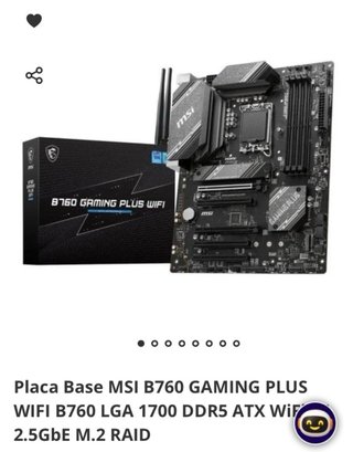Placa Base MSI B760 Gaming Plus WiFi