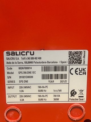 2 SAI Salicru SPS ONE 700