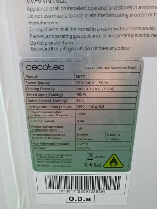 Cecotec Forceclima 7400 Soundless