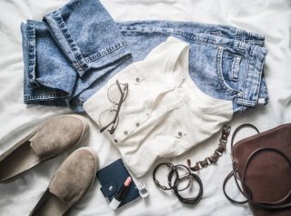 Conjunto Verano: Camisa, Shorts, Bolso y Sombrero