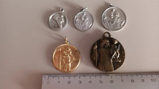 Lote 5 Medallas Religiosas