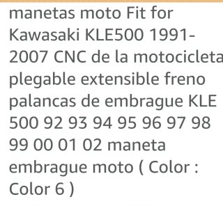 Manetas Kawasaki KLE 500 Negras/Rojas
