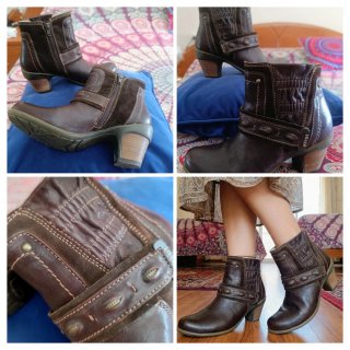 Botines Camperos Piel Atrai/Boho-Casual/Talla 38