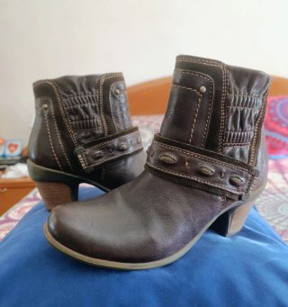 Botines Camperos Piel Atrai/Boho-Casual/Talla 38