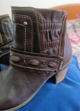Botines Camperos Piel Atrai/Boho-Casual/Talla 38