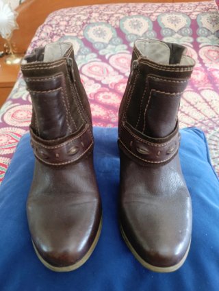 Botines Camperos Piel Atrai/Boho-Casual/Talla 38
