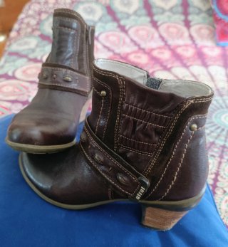 Botines Camperos Piel Atrai/Boho-Casual/Talla 38