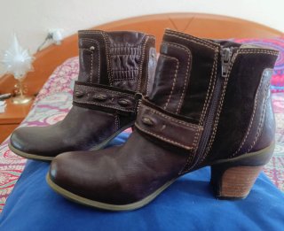 Botines Camperos Piel Atrai/Boho-Casual/Talla 38