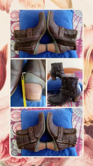 Botines Camperos Piel Atrai/Boho-Casual/Talla 38