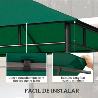 Techo Repuesto Cenador 3x3 Verde