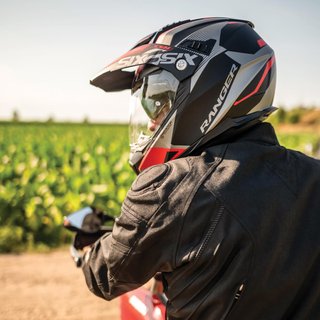 Casco CGM 666G Twin Ranger Negro Rojo