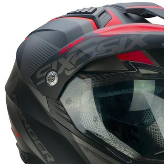 Casco CGM 666G Twin Ranger Negro Rojo
