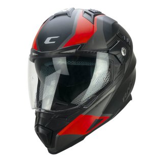 Casco CGM 666G Twin Ranger Negro Rojo