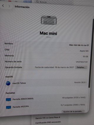 Mac mini M4 16GB RAM 256GB SSD