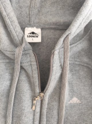 Sudadera LOOKER gris cremallera capucha Talla L