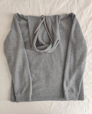 Sudadera LOOKER gris cremallera capucha Talla L