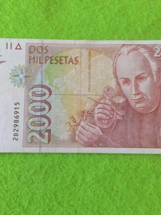 Billete 2000 Pesetas España 1992