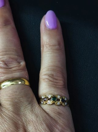 Anillo Oro 18kl con Gemas Multicolor