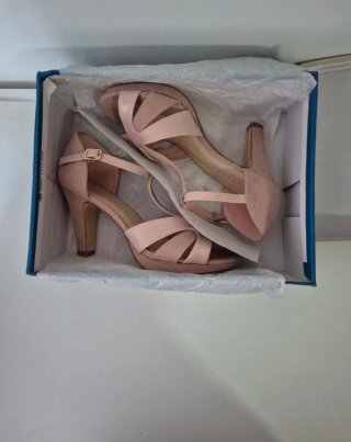 Sandalias Marypaz Tacón Rosa Palo N*37