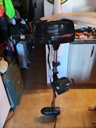 Barca hinchable con motor a batería