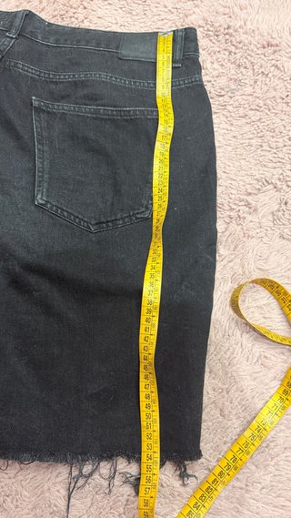Pantalón corto vaquero negro XL pull&bear
