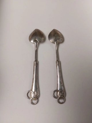 Set 2 Cucchiai Vintage Cuore