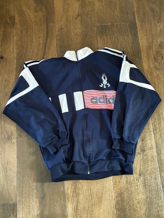 Chaqueta Adidas Vintage Azul y Blanca