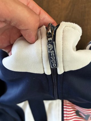 Chaqueta Adidas Vintage Azul y Blanca
