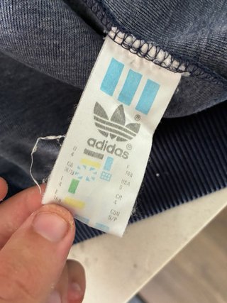 Chaqueta Adidas Vintage Azul y Blanca