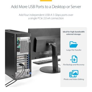 Tarjeta PCIe StarTech 4 Puertos USB 3.0 5Gbps