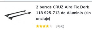 Cofre techo Thule con barras cruz