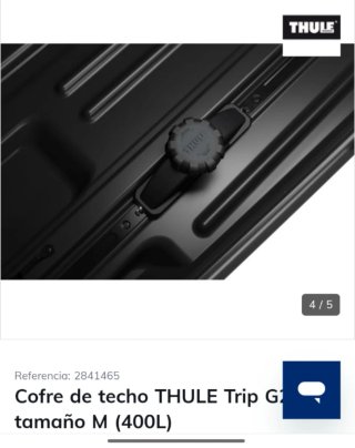 Cofre techo Thule con barras cruz