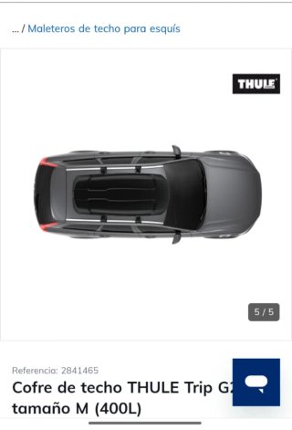 Cofre techo Thule con barras cruz