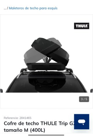 Cofre techo Thule con barras cruz