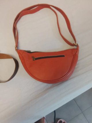 2 Bolsos Piel Marrón y Naranja Sin Estrenar